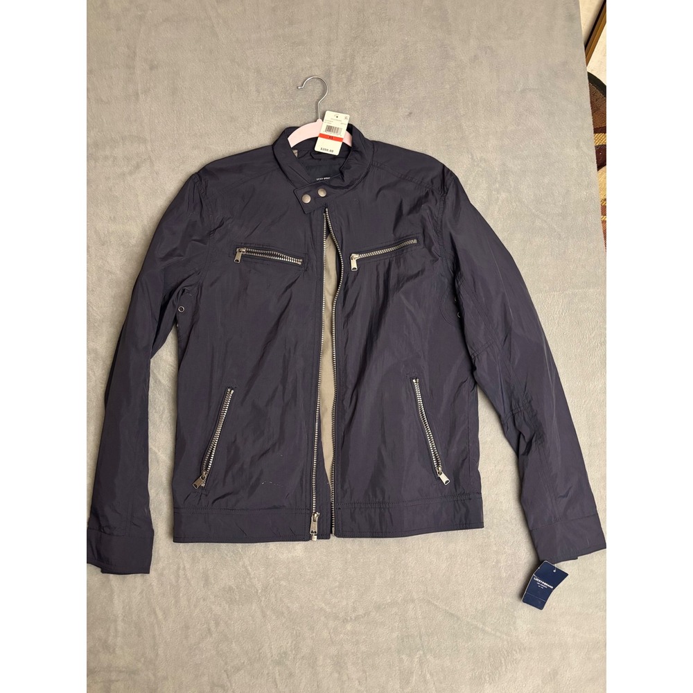Lucky Brand Mens Navy Blue Lightweight Moto Jacket XS KNR20032 New